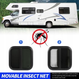 Sliding window for a 50-50cm caravan