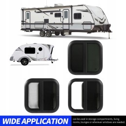 Sliding window for a 50-50cm caravan