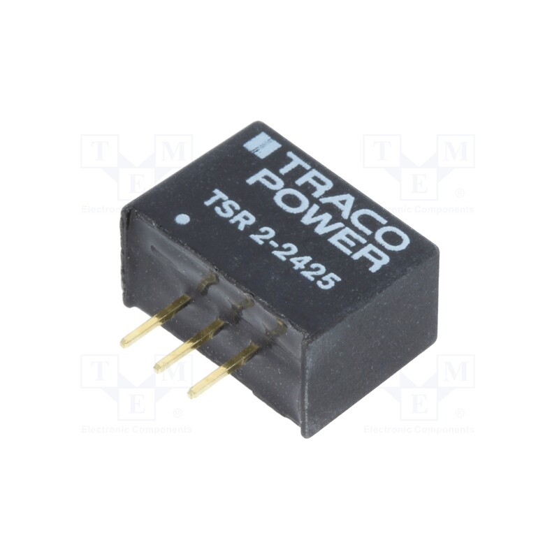 1 pcs x TRACO POWER - TSR 2-2425 - Converter: DC/DC, Uin: 4.6÷36V, Uout: 2.5VDC, Iout: 2A, SIP3, 410kHz