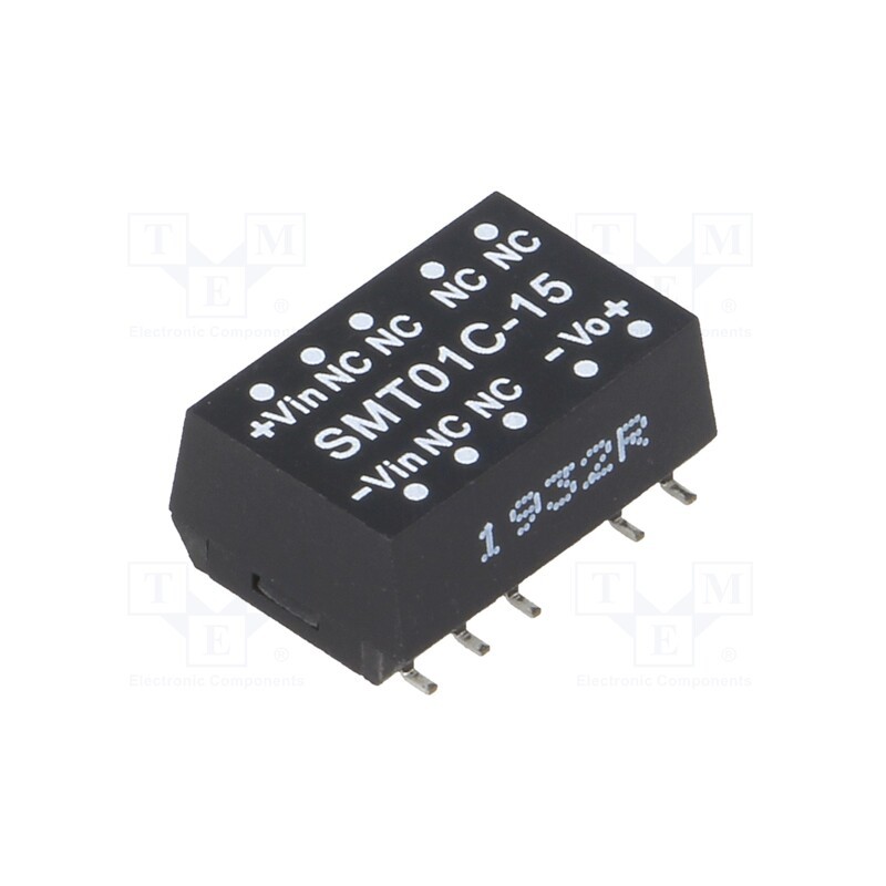 1 pcs x MEAN WELL - SMT01C-15 - Converter: DC/DC, 1W, Uin: 36÷75V, Uout: 15VDC, Iout: 6.7÷67mA, SMD