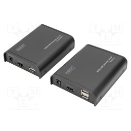 1 pcs x DIGITUS - DS-55202 - Device: KVM switch, black, Cat: 5,5e,6, Interface: 10/100/1000Mbps