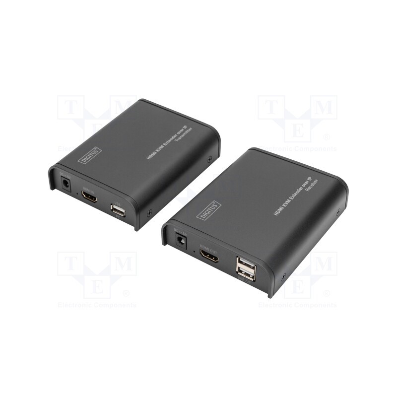 1 pcs x DIGITUS - DS-55202 - Device: KVM switch, black, Cat: 5,5e,6, Interface: 10/100/1000Mbps