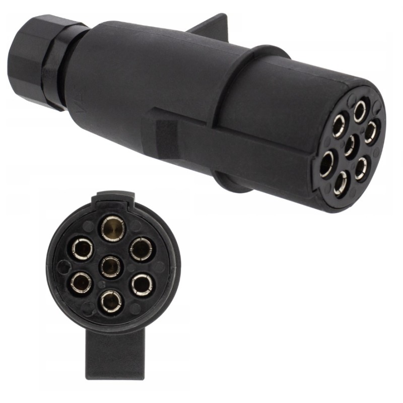 24v 7 pin type n plug, trailer, truck semi-trailer