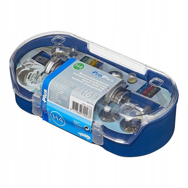 Set of spare bulbs for h4 cars, 16 elements