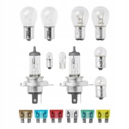 Set of spare bulbs for h4 cars, 16 elements