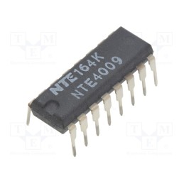 1 pcs x NTE Electronics - NTE4009 - IC: digital, buffer,inverting,translator, Ch: 6, CMOS, THT, DIP16