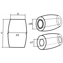 Rubber roller of the claw clutch 1733