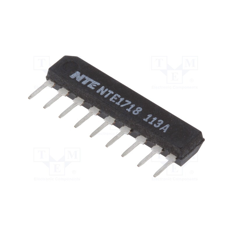 1 pcs x NTE Electronics - NTE1718 - IC: comparator, Cmp: 2, 1.3us, 2÷36V, THT, SIP9, OUT: open collector