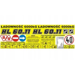 Trailer stickers hl 60 11 black letters 44x130cm