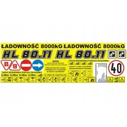 Trailer stickers hl 80 11 black letters 44x130cm