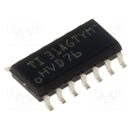 1 pcs x TEXAS INSTRUMENTS - SN65HVD76D - IC: interface, transceiver, full duplex,RS485, 50Mbps, SO14,