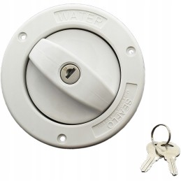 Lockable water filler for a yacht, a camper, a boat, a caravan