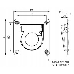 A holder for securing a load of 1000 kg, a belt loop