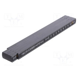 1 pcs x MEDID - 2012 - Folding ruler, L: 2m, black, measure