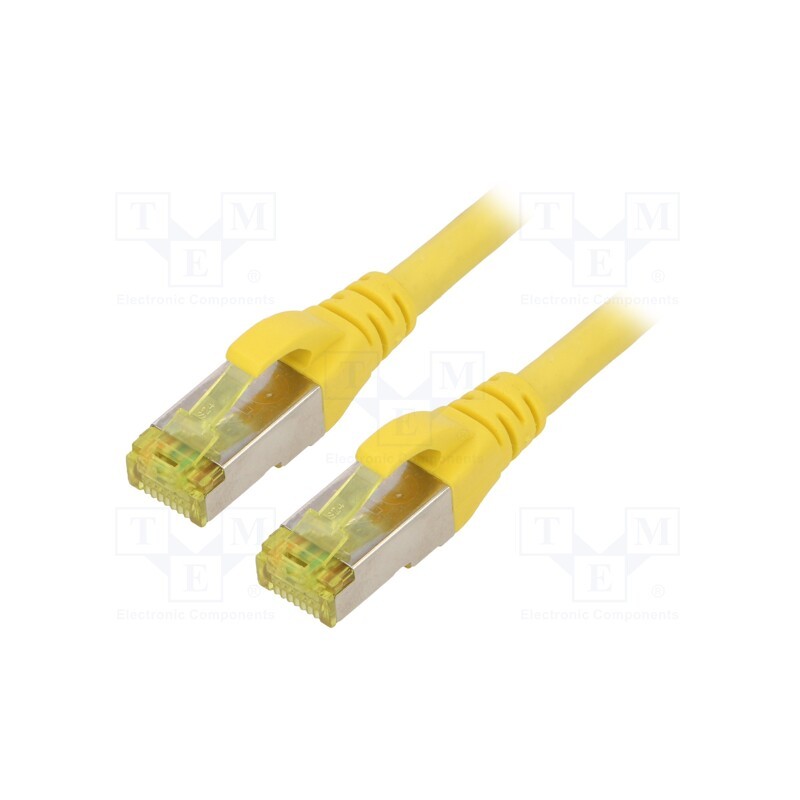 1 pcs x DIGITUS - DK-1644-A-005/Y - Patch cord, S/FTP, 6a, stranded, Cu, LSZH, yellow, 0.5m, 26AWG