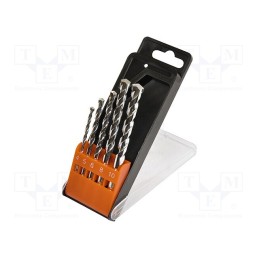 1 set x AVIT - AV08010 - Drill set, for concrete, steel, box, concrete, 5pcs.