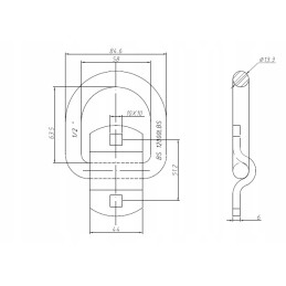 Load securing bracket 5 4 tons floor bracket
