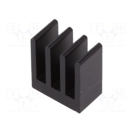 2 pcs x FISCHER ELEKTRONIK - ICKSMDK8SA - Heatsink: extruded, black, L: 8mm, W: 13.5mm, H: 15.24mm, 25.6K/W