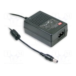 1 pcs x MEAN WELL - GSM18B18-P1J - Power supply: switched-mode, 18VDC, 1A, Out: 5,5/2,1, 18W, desktop