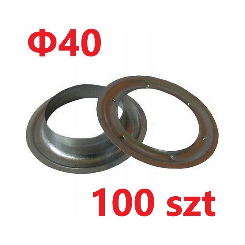 Mesh diameter 40, round, galvanized tarpaulins, 100 pcs