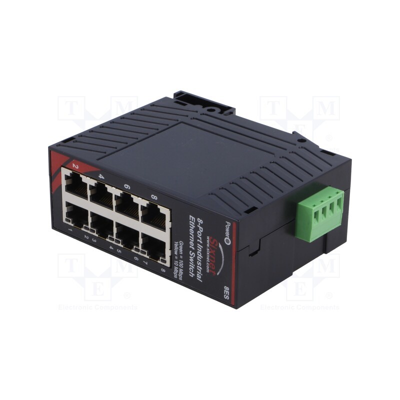 1 pcs x RED LION - SL-8ES-1 - Switch Ethernet, Number of ports: 8, 10÷30VDC, RJ45, IP30