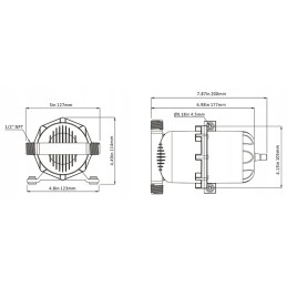 Water expansion tank for the hydrofor pressure pump 0 75l seaflo