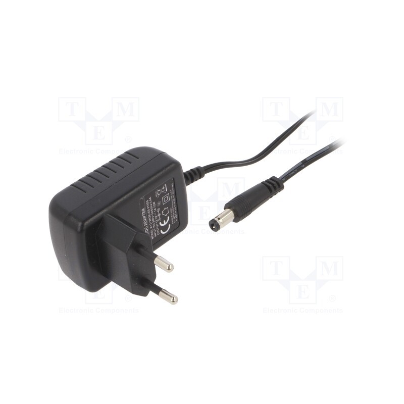 1 pcs x ESPE - E1212W2E-ES-2155S - Power supply: switched-mode, plug, 12VDC, 1A, 12W, Plug: EU, 83.3%