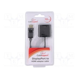 1 pcs x GEMBIRD - AB-DPM-HDMIF-002 - Adapter, DisplayPort 1.1, DisplayPort plug,HDMI socket, 0.1m