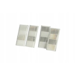 Set of 4x trailer reflectors, white 90x40mm