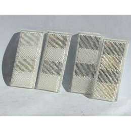 Set of 4x trailer reflectors, white 90x40mm