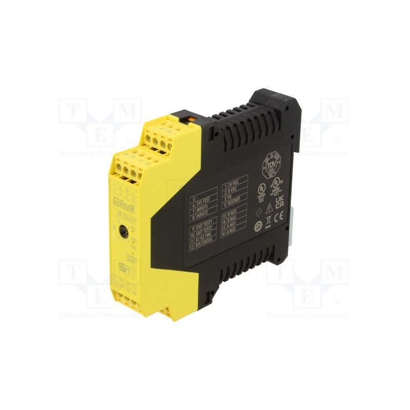 1 pcs x REER - SR SELECT - Module: safety relay, SR, 24VDC, for DIN rail mounting, -30÷55°C