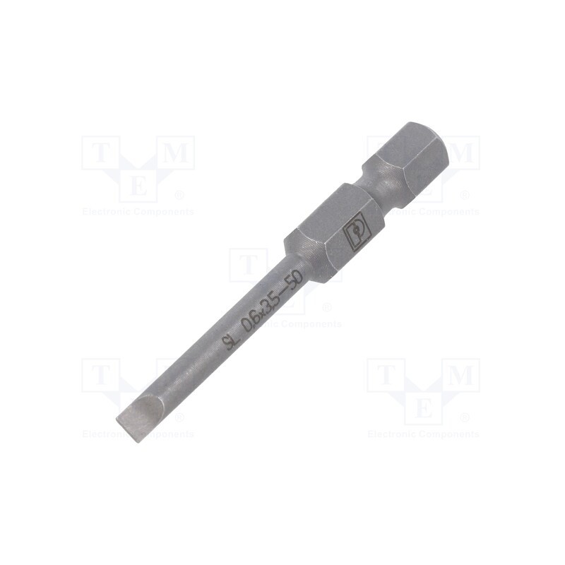 1 pcs x PHOENIX CONTACT - SF-BIT-SL 0,6X3,5-50 - Screwdriver bit, slot, 3,5x0,6mm, Overall len: 50mm