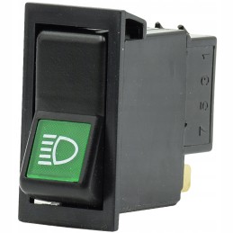Halogen light switch, illuminated, 2-pos. 12 24
