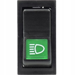 Halogen light switch, illuminated, 2-pos. 12 24