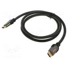 1 pcs x AKYGA - AK-HD-15S - Cable, HDMI 2.1, HDMI plug,both sides, textile, 1.5m, black