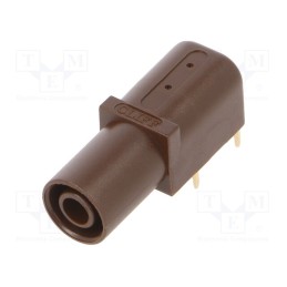 1 pcs x CLIFF - - - Socket, 4mm banana, 24A, 33mm, black, gold-plated, on panel