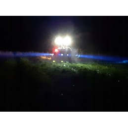 Blue LED work lamp for fork sprayer