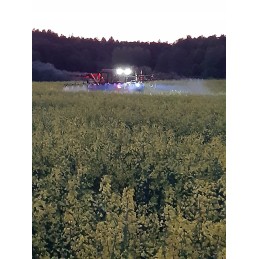 Blue LED work lamp for fork sprayer