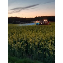 Blue LED work lamp for fork sprayer