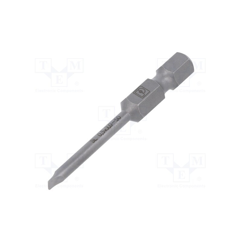1 pcs x PHOENIX CONTACT - SF-BIT-SL 0,5X3,0-50 - Screwdriver bit, slot, 3,0x0,5mm, Overall len: 50mm