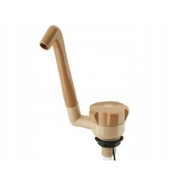 Brown faucet spout for a caravan without