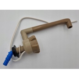 Brown faucet spout for a caravan without