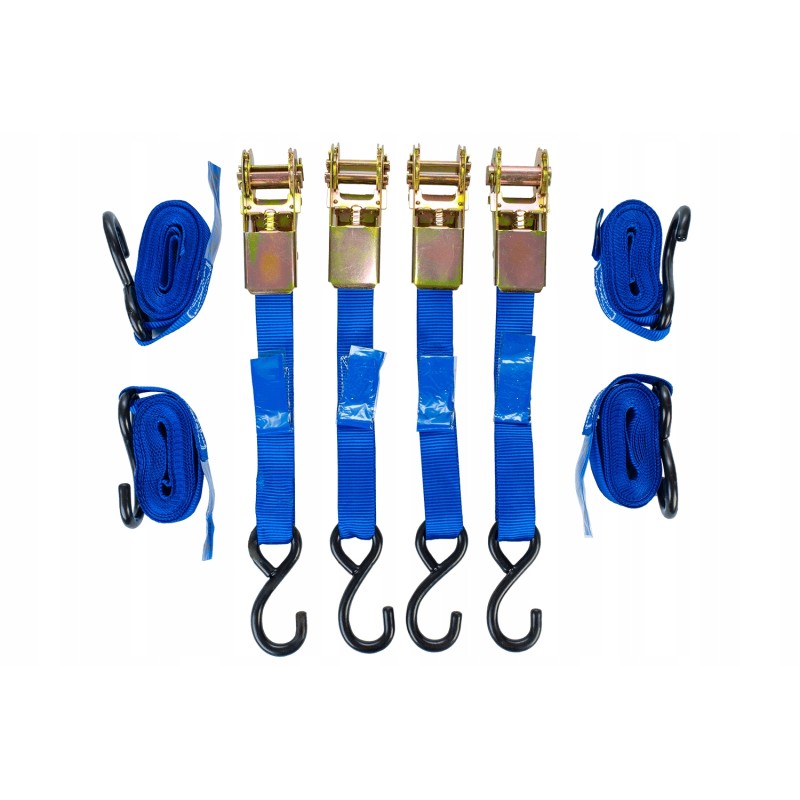 Blue transport belts with tensioner 4m 25mm 0 68, set of 4 pieces