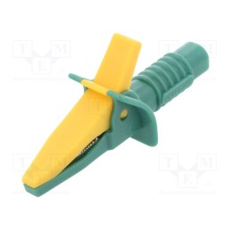 1 pcs x CLIFF - FCR7925 - Crocodile clip, 10A, yellow-green, max.25mm