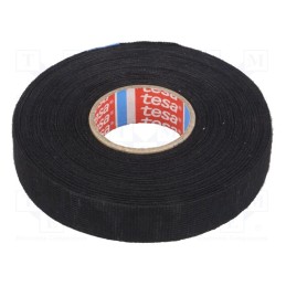 1 pcs x TESA - 51618-00002-00 - Tape: textile, W: 19mm, L: 25m, Thk: 250um, Automotive, rubber, black