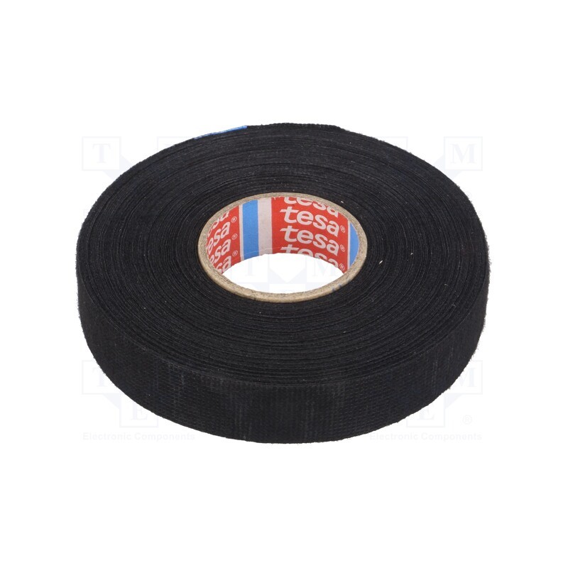 1 pcs x TESA - 51618-00002-00 - Tape: textile, W: 19mm, L: 25m, Thk: 250um, Automotive, rubber, black