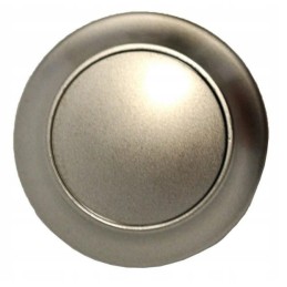 Button with rosette for push lock