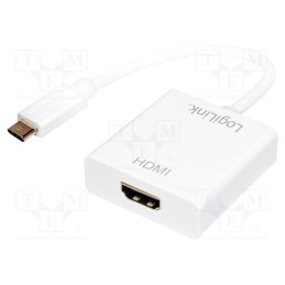 1 pcs x LOGILINK - UA0236A - Adapter, HDCP 1.3,HDMI 1.4,USB 3.0, HDMI socket,USB C plug