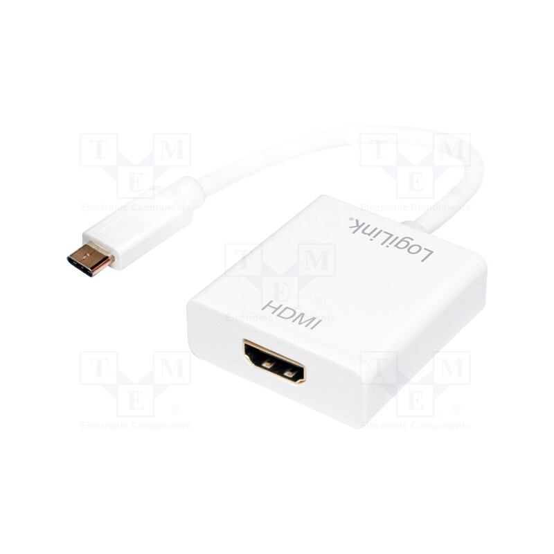 1 pcs x LOGILINK - UA0236A - Adapter, HDCP 1.3,HDMI 1.4,USB 3.0, HDMI socket,USB C plug