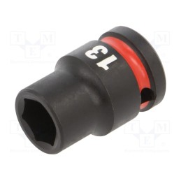 1 pcs x Milwaukee - 4932480307 - Socket, 6-angles,socket spanner,impact, HEX 13mm, 1/2', short